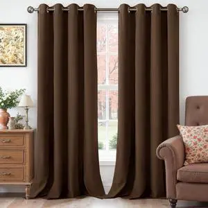 Brown Velvet Curtains 84 Inch Length Living Room Blackout Drapes | Grommet Curtain Privacy for Dining Bedroom Room Darkening, 2 Panels, 52 X 84 Inch Brown Velvet Curtains 84 Inch Length Living Room Blackout Drapes | Grommet Curtain Privacy for Dining Bedroom Room Darkening, 2 Panels, 52 X 84 Inch