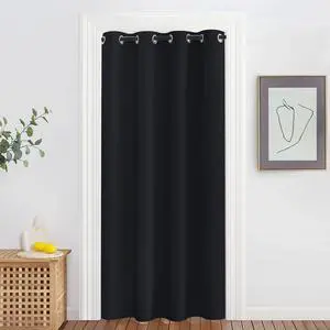 Black Blackout Curtain 78 inches Long - Thermal Insulated Grommet Soundproof Heat & Cold Blocking Privacy Doorway Curtain Window Treatment for Bedroom (1 Panel, W52 x L78) Black Blackout Curtain 78 inches Long - Thermal Insulated Grommet Soundproof Heat & Cold Blocking Privacy Doorway Curtain Window Treatment for Bedroom (1 Panel, W52 x L78)