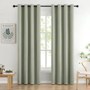 Sage Green Blackout Bedroom Curtains Drapes 84 Inch Long 52"x84" | Grommet Top, Room Darkening Window Drapes, Privacy Protection, Thermal Insulated, Heat Blocking, Light Blocking Sage Green Blackout Bedroom Curtains Drapes 84 Inch Long 52"x84" | Grommet Top, Room Darkening Window Drapes, Privacy Protection, Thermal Insulated, Heat Blocking, Light Blocking
