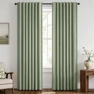 100% Blackout Linen Curtains 42 x 84 Inch Sage Green 2 Panels | Thermal Insulated, Room Darkening Drapes for Bedroom Living Room, Back Tab Rod Pocket Pinch Pleated, Solid Luxury Decor 100% Blackout Linen Curtains 42 x 84 Inch Sage Green 2 Panels | Thermal Insulated, Room Darkening Drapes for Bedroom Living Room, Back Tab Rod Pocket Pinch Pleated, Solid Luxury Decor