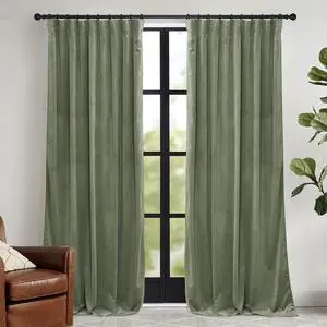 HOME Sage Green Velvet Curtains 84 inches for Bedroom Living Room | Thermal Insulated, Room Darkening, Super Soft Velvet, Drapes with Pleat Tape, Dining Room Home Theater, W52 x L84, 2 Panels HOME Sage Green Velvet Curtains 84 inches for Bedroom Living Room | Thermal Insulated, Room Darkening, Super Soft Velvet, Drapes with Pleat Tape, Dining Room Home Theater, W52 x L84, 2 Panels