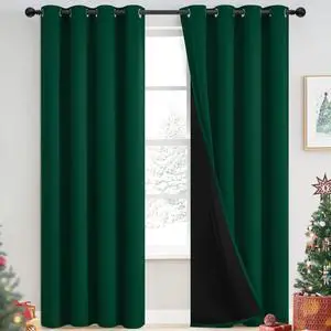 Emerald Green Blackout Curtains 84 inches for Living Room, 52" Wide | Thermal Insulated Window Treatment Total Blocking Panels with Black Liner for Living Room/Dining Room Grommet Top 2 Panels Emerald Green Blackout Curtains 84 inches for Living Room, 52" Wide | Thermal Insulated Window Treatment Total Blocking Panels with Black Liner for Living Room/Dining Room Grommet Top 2 Panels