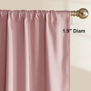 100% Blackout Pink Curtains 63 inches Long, Rod Pocket Light Blocking Window Treatment Thermal Insulated Drapes for Girls Room, W52 x L63, 2 Panels 100% Blackout Pink Curtains 63 inches Long, Rod Pocket Light Blocking Window Treatment Thermal Insulated Drapes for Girls Room, W52 x L63, 2 Panels