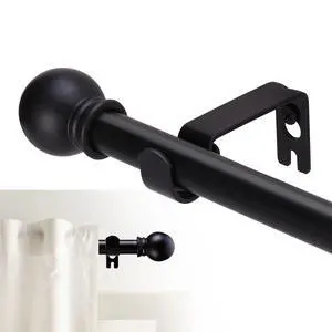 Curtain Rods for windows 32-48 inch, 5/8 inch Decorative Curtain Rod Set, Matte Black Splicing Heavy Duty Metal Curtain Rod with Brackets Curtain Rods for windows 32-48 inch, 5/8 inch Decorative Curtain Rod Set, Matte Black Splicing Heavy Duty Metal Curtain Rod with Brackets