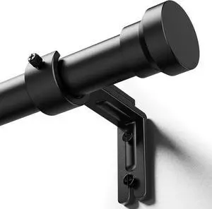 Curtain Rods 32-144 Inch, Heavy Duty 1 Inch Adjustable Curtain Rod for Windows, Black Extra Long Window Treatment Rods, Modern Design, Easy Installation Curtain Rods 32-144 Inch, Heavy Duty 1 Inch Adjustable Curtain Rod for Windows, Black Extra Long Window Treatment Rods, Modern Design, Easy Installation