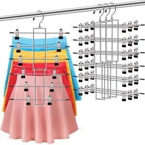 3 Pack Pants-Hangers-Space-Saving, 6 Tier-Closet-Organizers-and-Storage | Skirt Hangers with Clips, Closet-Organizer-Clothes-Organization Jeans Scarf Hangers,College-Dorm-Room-Essentials Decor 3 Pack Pants-Hangers-Space-Saving, 6 Tier-Closet-Organizers-and-Storage | Skirt Hangers with Clips, Closet-Organizer-Clothes-Organization Jeans Scarf Hangers,College-Dorm-Room-Essentials Decor