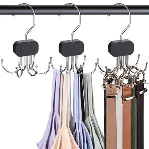3 Pack Tank Top Hangers, Premium Bra Hanger for Closet Organizer | 2026 Upgraded Design, 360° Rotating & Foldable, Space Saving Wooden Hanger for Tank Tops, Bras, Belts and More (Black) 3 Pack Tank Top Hangers, Premium Bra Hanger for Closet Organizer | 2026 Upgraded Design, 360° Rotating & Foldable, Space Saving Wooden Hanger for Tank Tops, Bras, Belts and More (Black)