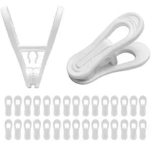 30 Pack Hanger Clips for Pants, Skirts, Baby Clothes, White | 2.6 Inch | Designed for Plastic Hangers | Flexible PP Plastic | Durable for Daily Use | Multi-Purpose Home Organization 30 Pack Hanger Clips for Pants, Skirts, Baby Clothes, White | 2.6 Inch | Designed for Plastic Hangers | Flexible PP Plastic | Durable for Daily Use | Multi-Purpose Home Organization
