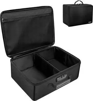 Fireproof Photo Storage Box with Lock,Photo Box Organizer with DividerMesh Bag,Collapsible Portable Photo Storage Containers with Handle for Photos, Picture,Scrapbook,Art,Craft(Box Only) Fireproof Photo Storage Box with Lock,Photo Box Organizer with DividerMesh Bag,Collapsible Portable Photo Storage Containers with Handle for Photos, Picture,Scrapbook,Art,Craft(Box Only)