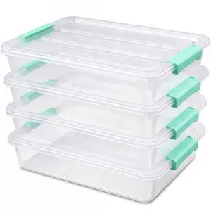 6 Qt Clear Storage Bins with Lids, Sensory Bins,Plastic Stackable Storage Containers with Secure Latches,Multi-Purpose Classroom Storage Organizer for Craft Supplies,Paper & Office Stationery,4 Pack 6 Qt Clear Storage Bins with Lids, Sensory Bins,Plastic Stackable Storage Containers with Secure Latches,Multi-Purpose Classroom Storage Organizer for Craft Supplies,Paper & Office Stationery,4 Pack