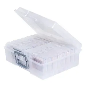 Photo Storage Box and 16 Inner 4" x 6" Photo Storage Containers | 1Pack Clear, Photo Albums 4x6 Pictures, Photo Organizers and Storage, Card Game Storage, Task Boxes for Special Education Photo Storage Box and 16 Inner 4" x 6" Photo Storage Containers | 1Pack Clear, Photo Albums 4x6 Pictures, Photo Organizers and Storage, Card Game Storage, Task Boxes for Special Education