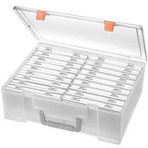 Photo Storage Box 4x6, 18 Inner Extra Large Organizer Acid-Free Photo Keeper Storage Case, Plastic Craft Storage Box for Stickers Stamps Seeds (Clear, 18 Boxes) Photo Storage Box 4x6, 18 Inner Extra Large Organizer Acid-Free Photo Keeper Storage Case, Plastic Craft Storage Box for Stickers Stamps Seeds (Clear, 18 Boxes)