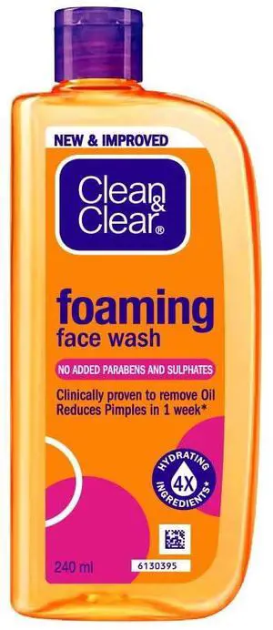 Clean & Clear Foaming Facewash for Oily Skin, Brown, 240ml Clean & Clear Foaming Facewash for Oily Skin, Brown, 240ml