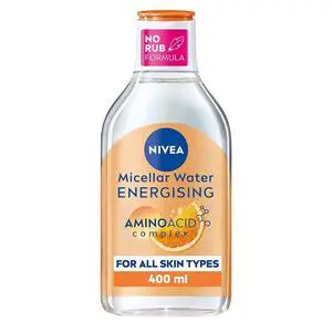 Energizing Micellar Water Facial Cleanser with Vitamin C and Amino Acid Complex, Gentle Makeup Removal and Daily Face Cleansing Liquid for Face Eyes and Lips, Fragrance Free, 400 ml / 13.5 fl oz Energizing Micellar Water Facial Cleanser with Vitamin C and Amino Acid Complex, Gentle Makeup Removal and Daily Face Cleansing Liquid for Face Eyes and Lips, Fragrance Free, 400 ml / 13.5 fl oz