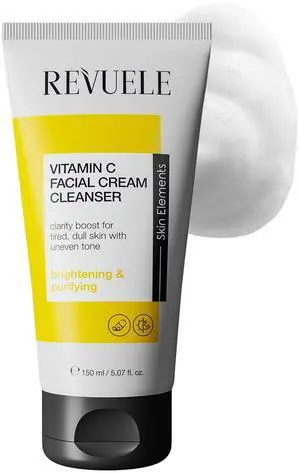 Vitamin C Facial Cream Cleanser Gentle Daily Face Wash for Brightening & Hydration 5.07 fl.oz, Vegan & Cruelty-Free Vitamin C Facial Cream Cleanser Gentle Daily Face Wash for Brightening & Hydration 5.07 fl.oz, Vegan & Cruelty-Free