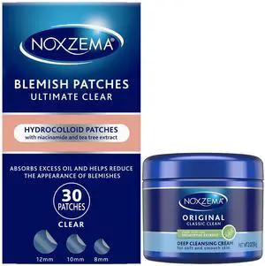 Ultimate Clear Blemish Patches with Niacinamide and Tea Tree + Original Deep Cleansing Cream, Facial Cleanser Ultimate Clear Blemish Patches with Niacinamide and Tea Tree + Original Deep Cleansing Cream, Facial Cleanser