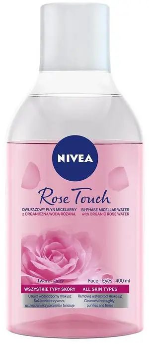 Rose Touch Dual-Phase Micellar Cleansing Water 400 ml Refreshing Facial Cleanser and Makeup Removal Solution with Rose Water for Everyday Skin Care Rose Touch Dual-Phase Micellar Cleansing Water 400 ml Refreshing Facial Cleanser and Makeup Removal Solution with Rose Water for Everyday Skin Care