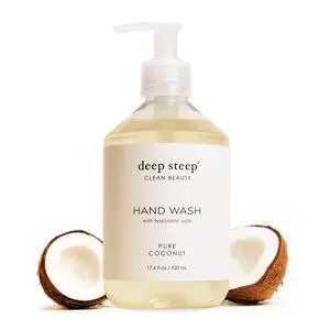 Liquid Hand Wash, Pure Coconut, 17.6 oz Moisturizing Cleanser with Olive Oil, Aloe Vera, Glycerin & Hyaluronic Acid Vegan, Clean Beauty, Soft & Nourished Hands Liquid Hand Wash, Pure Coconut, 17.6 oz Moisturizing Cleanser with Olive Oil, Aloe Vera, Glycerin & Hyaluronic Acid Vegan, Clean Beauty, Soft & Nourished Hands