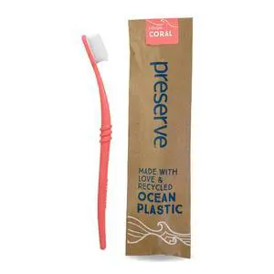 Ocean Plastic Initiative Adult Toothbrush, Made in USA from Recycled Ocean Plastic, Coral, Soft, 1 Count Ocean Plastic Initiative Adult Toothbrush, Made in USA from Recycled Ocean Plastic, Coral, Soft, 1 Count