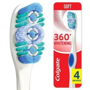 Adult Whitening Toothbrushes, Soft, 4 Pack | Deep Cleans, Removes Odor Causing Bacteria, Spiral Bristles, Polishing Cups Remove Surface Stains, Cheek and Tongue Cleaner Adult Whitening Toothbrushes, Soft, 4 Pack | Deep Cleans, Removes Odor Causing Bacteria, Spiral Bristles, Polishing Cups Remove Surface Stains, Cheek and Tongue Cleaner