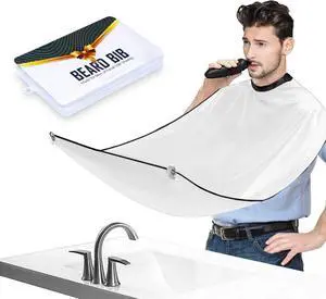 Beard Bib Apron for Men - Beard Trimming Catcher for Shaving with 5Pcs Eyebrow Facial Razors & 3 Suction Cups Waterproof Non-Stick Hair Catcher Grooming Cloth Gifts for Men Him Boyfriend Beard Bib Apron for Men - Beard Trimming Catcher for Shaving with 5Pcs Eyebrow Facial Razors & 3 Suction Cups Waterproof Non-Stick Hair Catcher Grooming Cloth Gifts for Men Him Boyfriend