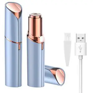 Facial Hair Remover, Removal Shaver for Women, USB Rechargeable IPX6 Waterproof Eyebrow Face Razor Trimmer for Lips, Body, Arms, Mustaches, Fuzz and Chin (Blue) Facial Hair Remover, Removal Shaver for Women, USB Rechargeable IPX6 Waterproof Eyebrow Face Razor Trimmer for Lips, Body, Arms, Mustaches, Fuzz and Chin (Blue)