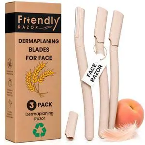 Eyebrow Razor - Dermaplane for Women - Dermaplaning Tool for Face | Peach Fuzz Remover, Exfoliates Skin, Facial Hair Touchups, Microblade Use, Dermaplane Blade, Facial Razors by Friendly Razor Eyebrow Razor - Dermaplane for Women - Dermaplaning Tool for Face | Peach Fuzz Remover, Exfoliates Skin, Facial Hair Touchups, Microblade Use, Dermaplane Blade, Facial Razors by Friendly Razor