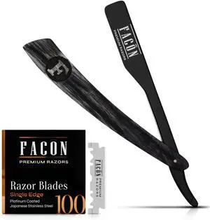 Straight Razors for Men - Professional Barber Straight Edge Razor Kit with 100 Blades, Wooden Stainless Steel Barbero Shaver for a Smooth & Precise Shave, Premium Barber Razor for Men's Shaving Straight Razors for Men - Professional Barber Straight Edge Razor Kit with 100 Blades, Wooden Stainless Steel Barbero Shaver for a Smooth & Precise Shave, Premium Barber Razor for Men's Shaving