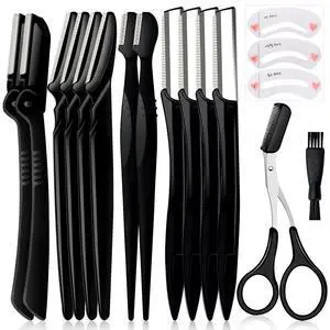 Eyebrow Razor Pack, Multipurpose Dermaplaning Face Razors for Women Facial Hair Removal/Exfoliating/Eyebrow Face Shavers/Peachfuzz, Bulk Straight Eyebrow Trimmers for Women Eyebrow Razor Pack, Multipurpose Dermaplaning Face Razors for Women Facial Hair Removal/Exfoliating/Eyebrow Face Shavers/Peachfuzz, Bulk Straight Eyebrow Trimmers for Women