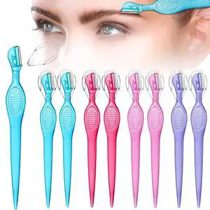 8 Pcs Eyebrow Razor for Women Small Face Razors Shaver Trimmer | Facial Hair Razor, Eyebrow Shaper, Stainless Steel Blade, Safety Cover, for Peach Fuzz Lip Dermaplaning Tool, 4 Colors 8 Pcs Eyebrow Razor for Women Small Face Razors Shaver Trimmer | Facial Hair Razor, Eyebrow Shaper, Stainless Steel Blade, Safety Cover, for Peach Fuzz Lip Dermaplaning Tool, 4 Colors