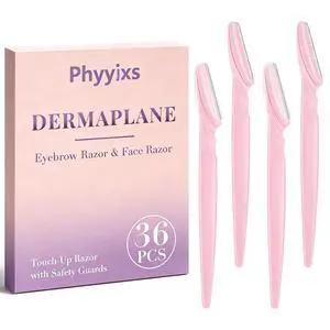 36 Pcs Dermaplaning Tool and Face Razors for Women, Safe & Easy Peach Fuzz Remover, Eyebrow Razor with Protective Covers for Men & Women, Beauty & Personal Care, Stocking Stuffers (Blush) 36 Pcs Dermaplaning Tool and Face Razors for Women, Safe & Easy Peach Fuzz Remover, Eyebrow Razor with Protective Covers for Men & Women, Beauty & Personal Care, Stocking Stuffers (Blush)