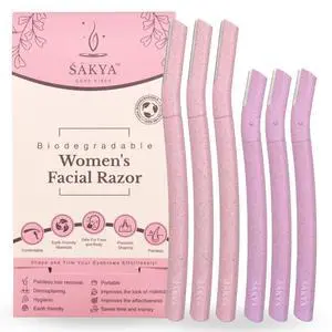 Biodegradable Women's Dermaplaning Tool - Dermaplane Facial Sensitive Skin Hair Removal Face Razor, Twinkle Blade for Eyebrows & Peach Fuzz - Sonic Biodegradable Women's Dermaplaning Tool - Dermaplane Facial Sensitive Skin Hair Removal Face Razor, Twinkle Blade for Eyebrows & Peach Fuzz - Sonic