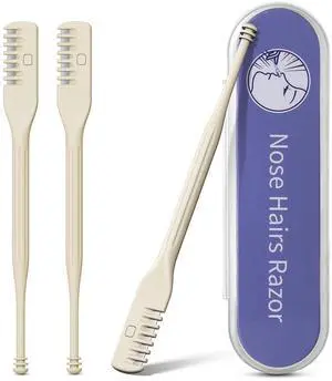 Manual Nose Hair Trimmer (Pack of 3) - Rotating Nasal Hair Razor Cutter with Ear Picker for Women and Men - Portable Nostril Hair Remover Tools Manual Nose Hair Trimmer (Pack of 3) - Rotating Nasal Hair Razor Cutter with Ear Picker for Women and Men - Portable Nostril Hair Remover Tools