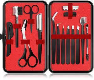 Eyebrow Kit for Men, 17 in 1 Tweezers for Women Facial Hair, Hair Scissors with comb, Eyebrow Trimmer, Brow Brushes, Hair Tools Travel Bag, Professional Grooming Tweezer for Men Eyebrow Kit for Men, 17 in 1 Tweezers for Women Facial Hair, Hair Scissors with comb, Eyebrow Trimmer, Brow Brushes, Hair Tools Travel Bag, Professional Grooming Tweezer for Men