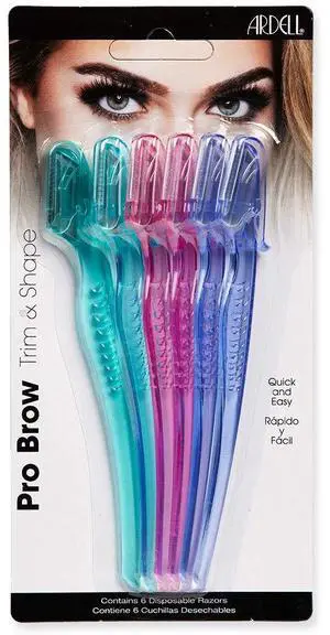 Pro Brow Trim & Shape, Eyebrow Dermaplane Razor, 6 Count | Precision Face Razors for Women Remove Peach Fuzz, Shape & Trim Brows, Dermaplaning Tool, Assorted Colors Pro Brow Trim & Shape, Eyebrow Dermaplane Razor, 6 Count | Precision Face Razors for Women Remove Peach Fuzz, Shape & Trim Brows, Dermaplaning Tool, Assorted Colors