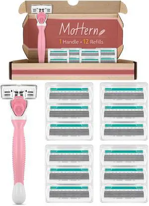 Razors for Women Sensitive Skin, 6 Blades Womens razors for Shaving, including 1 Travel Razor for Women with 12 Blade Refills Razors for Women Sensitive Skin, 6 Blades Womens razors for Shaving, including 1 Travel Razor for Women with 12 Blade Refills