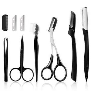 Eyebrow Kit, Multipurpose Exfoliating Dermaplaning Tool Face kits | Eyebrow Razor Eyebrow Tool Kit for Women Girl, Men for Eyebrow Grooming Set (9 in 1) Eyebrow Kit, Multipurpose Exfoliating Dermaplaning Tool Face kits | Eyebrow Razor Eyebrow Tool Kit for Women Girl, Men for Eyebrow Grooming Set (9 in 1)
