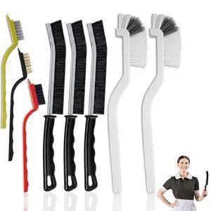 8 Pcs Crevice Cleaning Brush Set Hard Bristle Cleaning Tools for Grout, Gaps & Narrow Spaces Multi-Purpose Grout Brush, for Cleaning Bathroom, Shower, Window Tracks, Kitchen 8 Pcs Crevice Cleaning Brush Set Hard Bristle Cleaning Tools for Grout, Gaps & Narrow Spaces Multi-Purpose Grout Brush, for Cleaning Bathroom, Shower, Window Tracks, Kitchen