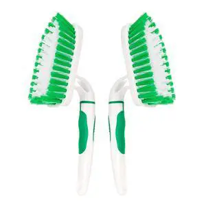 2-Pack Scrub Brush for Cleaning with Long Handle, White&Green | Medium Firm Bathroom Cleaning Supplies, Bathtub and Shower Cleaner Brush, Multi-Scene Use for Kitchen or Carpet Cleaning 2-Pack Scrub Brush for Cleaning with Long Handle, White&Green | Medium Firm Bathroom Cleaning Supplies, Bathtub and Shower Cleaner Brush, Multi-Scene Use for Kitchen or Carpet Cleaning