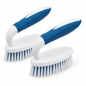 2 Pack Scrub Brushes with Stiff Bristles | Scrubbing Brush for Carpet, Shower, Bathtub, Kitchen, Pool Tile, Bathroom Scrubber 2 Pack Scrub Brushes with Stiff Bristles | Scrubbing Brush for Carpet, Shower, Bathtub, Kitchen, Pool Tile, Bathroom Scrubber