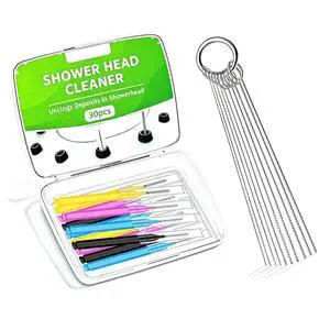 Shower Head Cleaner Tool Set, Multi-Size Shower Head Cleaner Picks for Unclogging Small Nozzles Dual-Function Shower Head Cleaning Brush Crevice Cleaning Brush Kit for Bathroom & Kitchen (30) Shower Head Cleaner Tool Set, Multi-Size Shower Head Cleaner Picks for Unclogging Small Nozzles Dual-Function Shower Head Cleaning Brush Crevice Cleaning Brush Kit for Bathroom & Kitchen (30)