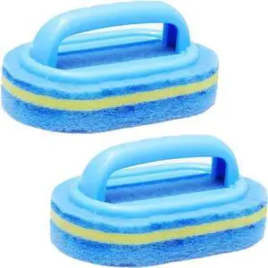 2 Sets of Bathroom Tiles, Kitchen Bathtub, Toilet and Cleaning Brush | Suitable for cleaning bathrooms, kitchens, bathtub tiles and glass - Effective in removing water stains 2 Sets of Bathroom Tiles, Kitchen Bathtub, Toilet and Cleaning Brush | Suitable for cleaning bathrooms, kitchens, bathtub tiles and glass - Effective in removing water stains