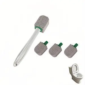 Pumice Toilet Brush Scrubber with 9.5 Handle - 1 Scrubber + 4 Pumice Stones - Remove Hard Water Stains, Rust & Lime from Toilet, Tub, Tile, Grill & Pool - No-Scratch, Easy Grip Pumice Toilet Brush Scrubber with 9.5 Handle - 1 Scrubber + 4 Pumice Stones - Remove Hard Water Stains, Rust & Lime from Toilet, Tub, Tile, Grill & Pool - No-Scratch, Easy Grip