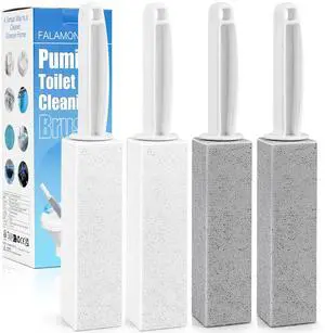 4 Pack Pumice Stone for Toilet Bowl Cleaning with Handle,Scouring Stick Remove Toilet Bowl Hard Water Rings, Calcium Buildup and Rust for Cleaning Toilet,Bathroom,Kitchen Sink,Grill2 Gray, 2 White 4 Pack Pumice Stone for Toilet Bowl Cleaning with Handle,Scouring Stick Remove Toilet Bowl Hard Water Rings, Calcium Buildup and Rust for Cleaning Toilet,Bathroom,Kitchen Sink,Grill2 Gray, 2 White