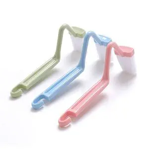 Plastic Curved Toilet Brush Cleaning Toilet Corner Rim Edge, 2 Pack | Included 2 Pcs, Colors Random, 8" V Type Design, Flexible & Durable, Easy Handy, Handle with Hook, for Bathroom Kitchen Sink Plastic Curved Toilet Brush Cleaning Toilet Corner Rim Edge, 2 Pack | Included 2 Pcs, Colors Random, 8" V Type Design, Flexible & Durable, Easy Handy, Handle with Hook, for Bathroom Kitchen Sink