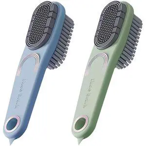 Laundry Stain Brush Clothes Cleaning Brush Double-Sided Soft Bristle Brush | 2 Pack Long Handle Laundry Brush for Stain Removal Shoes Clothes Scrub Brush Silicone Soft Brush, Sole Cleaning Laundry Stain Brush Clothes Cleaning Brush Double-Sided Soft Bristle Brush | 2 Pack Long Handle Laundry Brush for Stain Removal Shoes Clothes Scrub Brush Silicone Soft Brush, Sole Cleaning