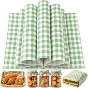 150 Sheets Sage Green Plaids Wax Paper for Food Deli, 9.8 x 8.3'' Buffalo Plaids Greaseproof Wrapping Paper for Birthday Sandwich Picnic Basket Liner Wedding Party Supplies 150 Sheets Sage Green Plaids Wax Paper for Food Deli, 9.8 x 8.3'' Buffalo Plaids Greaseproof Wrapping Paper for Birthday Sandwich Picnic Basket Liner Wedding Party Supplies