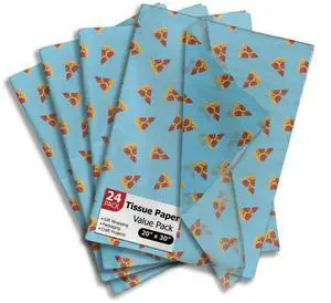 Pizza Printed Tissue Paper for Gift Bags or Boxes and Wrapping - Food Bulk Decorative Art Tissue Paper for Packaging and Gifting | 24 Sheets 20" x 30" Pizza Printed Tissue Paper for Gift Bags or Boxes and Wrapping - Food Bulk Decorative Art Tissue Paper for Packaging and Gifting | 24 Sheets 20" x 30"