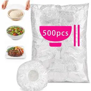 500 PCS Reusable Elastic Plastic Bowl Covers for Bread Proofing, Food Covers for Bowls, Plates and Proofing Baskets, Sourdough Bowl Covers, BPA-Free Food Storage Covers for Leftovers 500 PCS Reusable Elastic Plastic Bowl Covers for Bread Proofing, Food Covers for Bowls, Plates and Proofing Baskets, Sourdough Bowl Covers, BPA-Free Food Storage Covers for Leftovers
