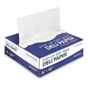 500 Count Pre-Cut Deli Wax Sheets, 6 Heavy Duty Pop Up Dry Wax for Restaurant, Disposable Deli Wrap for Burrito, Hot Dog or Sandwich, Stock Your Home 500 Count Pre-Cut Deli Wax Sheets, 6 Heavy Duty Pop Up Dry Wax for Restaurant, Disposable Deli Wrap for Burrito, Hot Dog or Sandwich, Stock Your Home